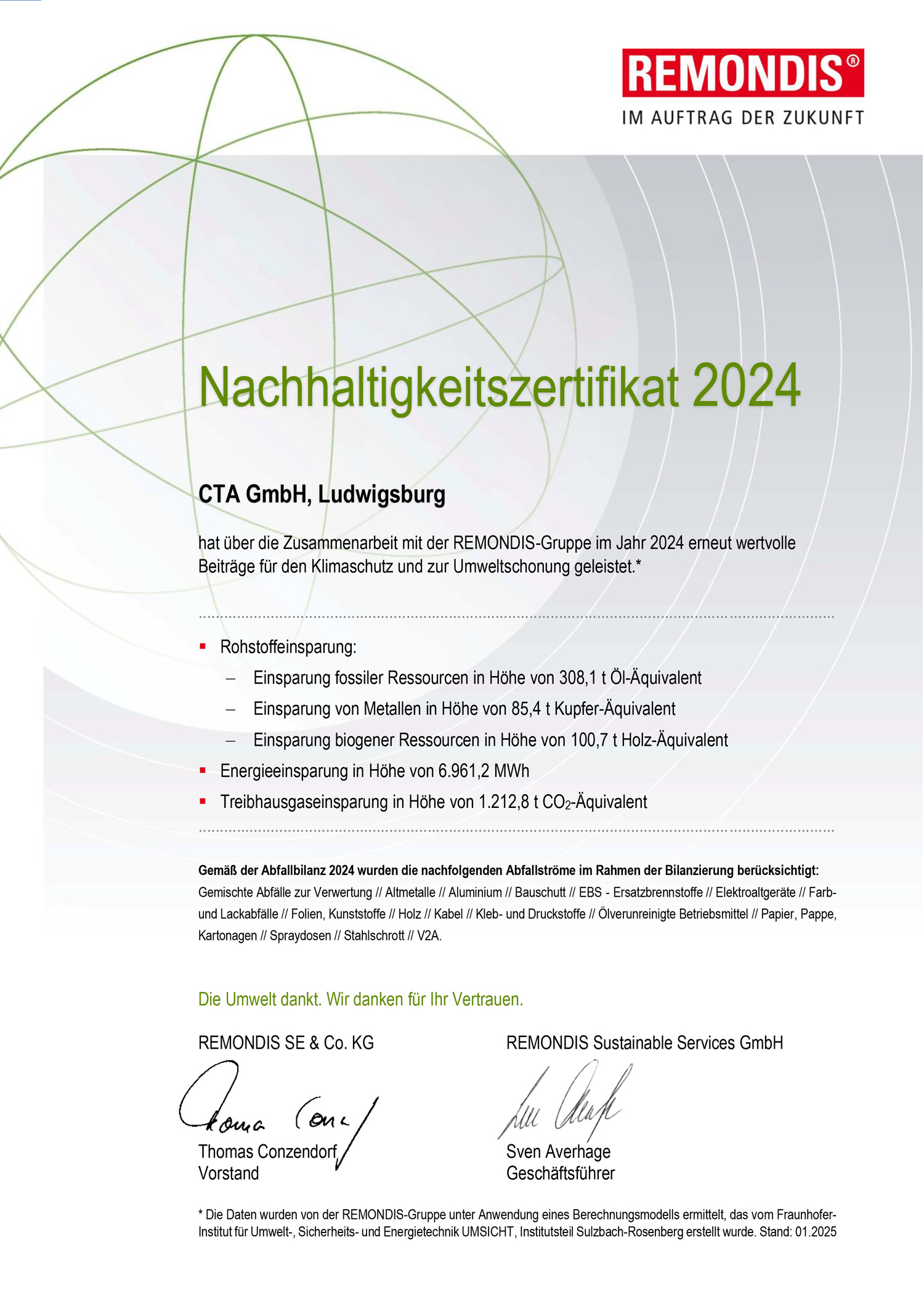 CTA-GmbH-Nachhaltigkeitszertifikat